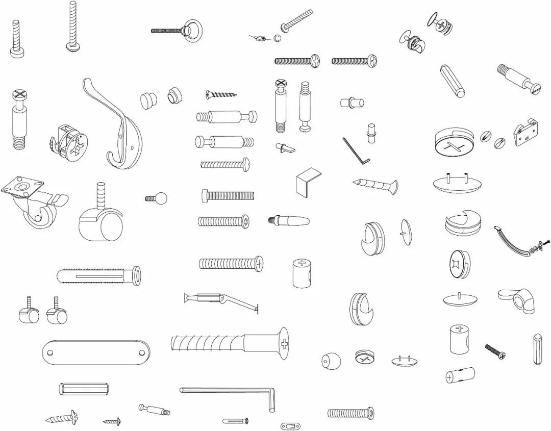 家具配件小五金结构图,家具五金配件什么品牌好用
