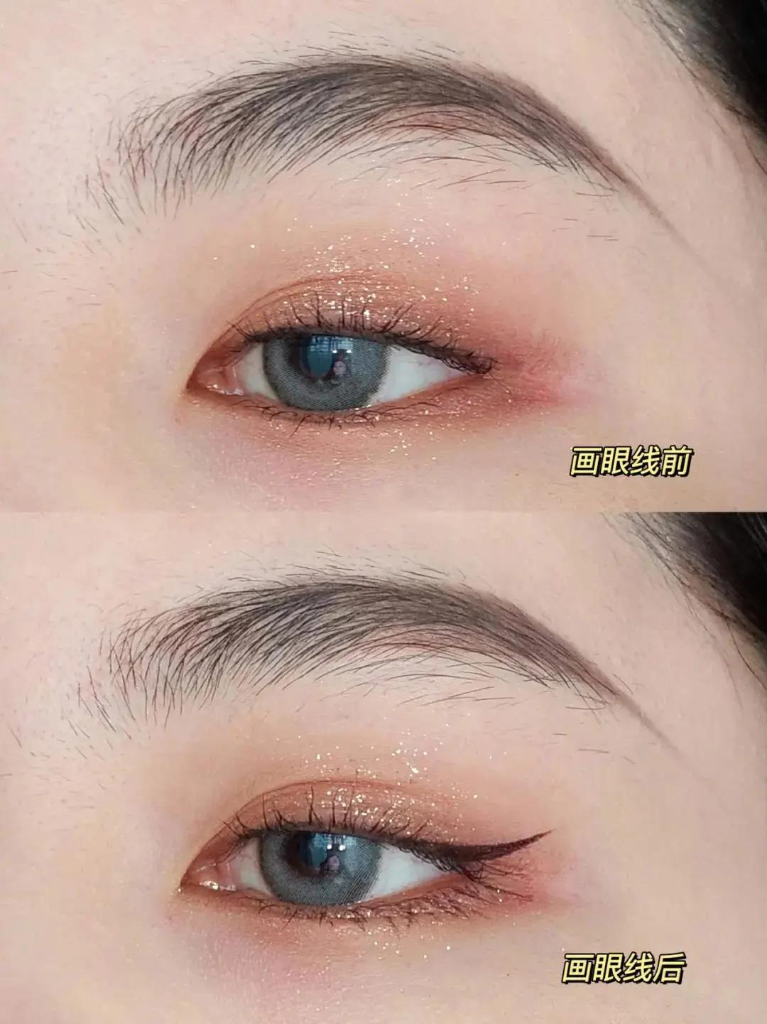 日本kissme眼线笔画下睫毛,日本kissme眼线笔深棕色和黑色