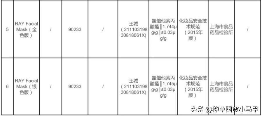芮一面膜有激素超标吗,网红面膜产品打假测评