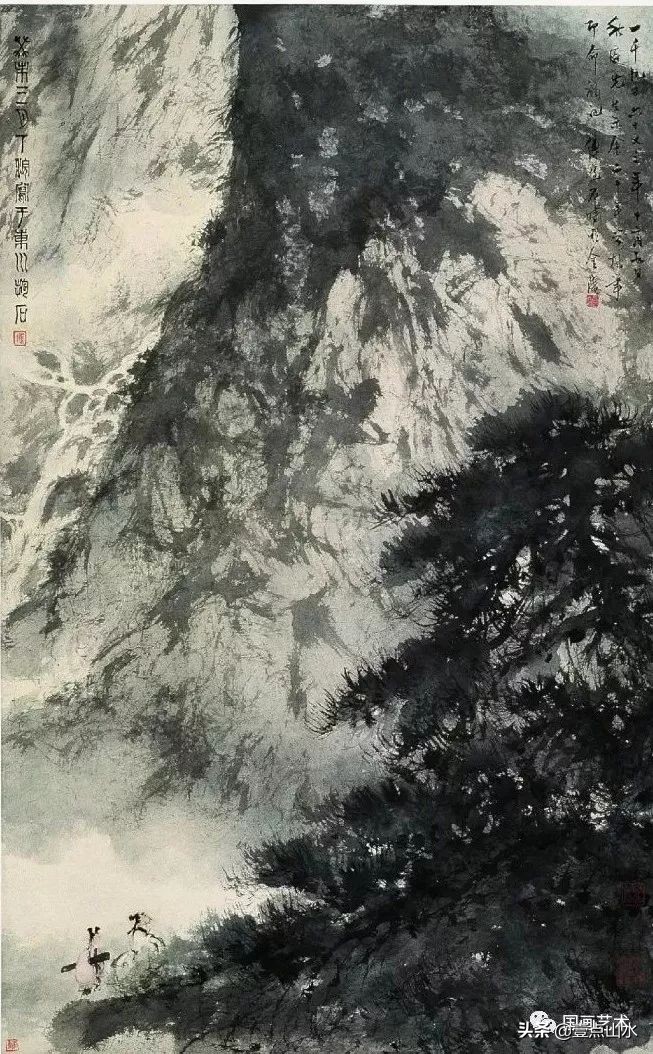 傅抱石山水全集,酣畅淋漓水彩画作品