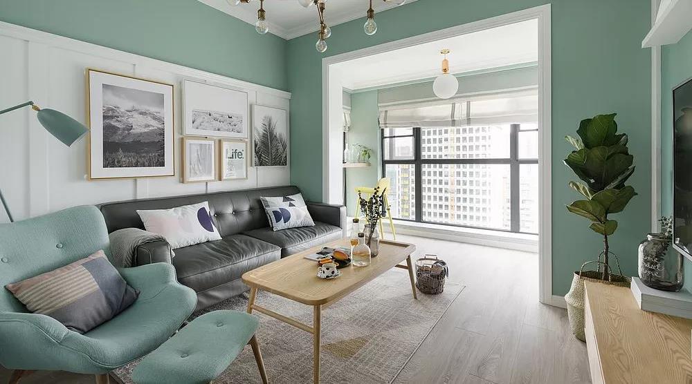 卧室绿色全屋乳胶漆,小户型房子刷乳胶漆好看