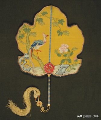 稀地金缂丝团扇,高贵妃手工缂丝团扇