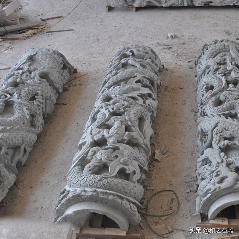 龙柱石雕雕刻,石雕龙柱的设计与雕刻工艺