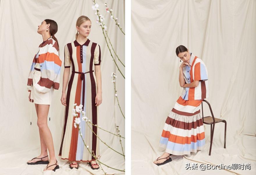 leemathews2021春夏,经典复古的条纹波点碎花