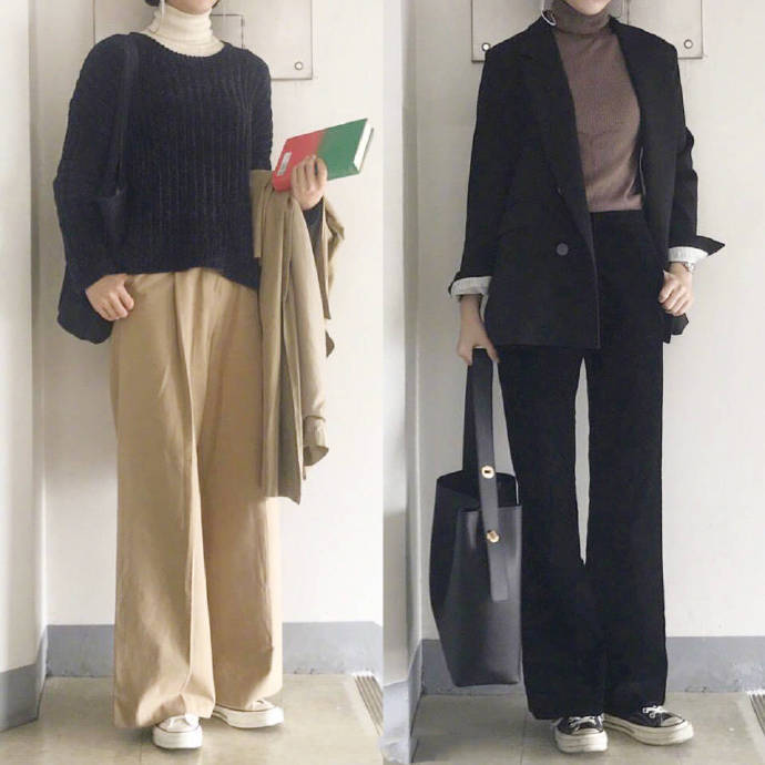 大腿肥小腿瘦时候穿什么裤子,怎样穿裤子显瘦又遮肚子