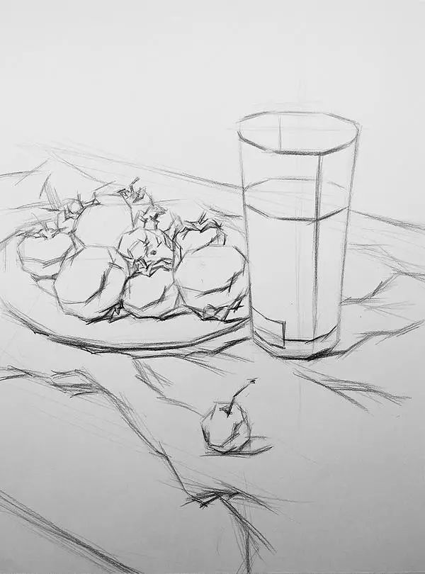 素描衬布的画法和步骤,你掌握了平面图的绘画方法了吗