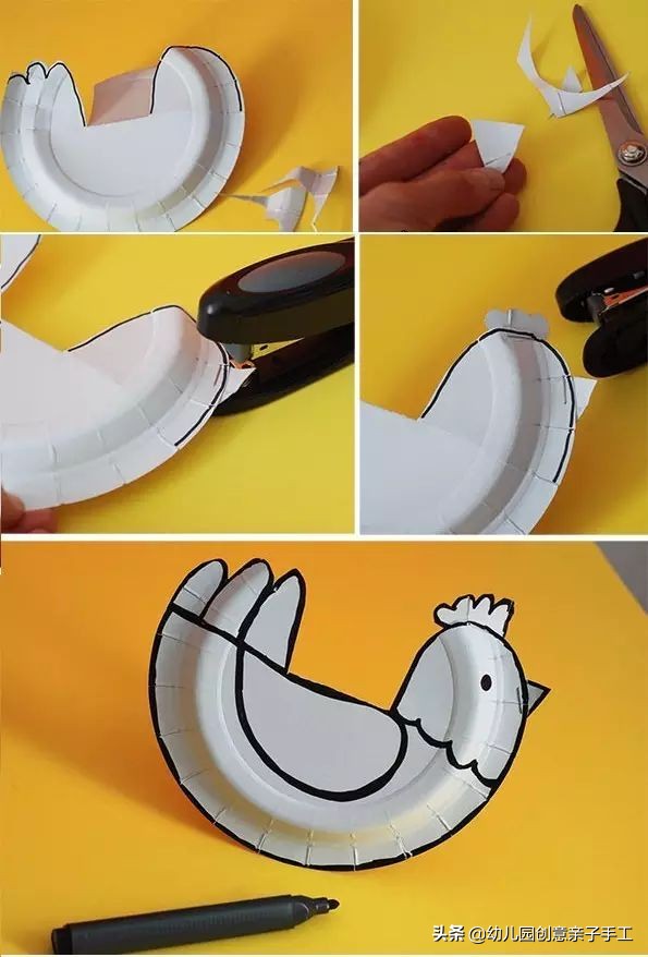 二十四节气纸盘手工制作春分,一次性纸盘手工制作大全视频