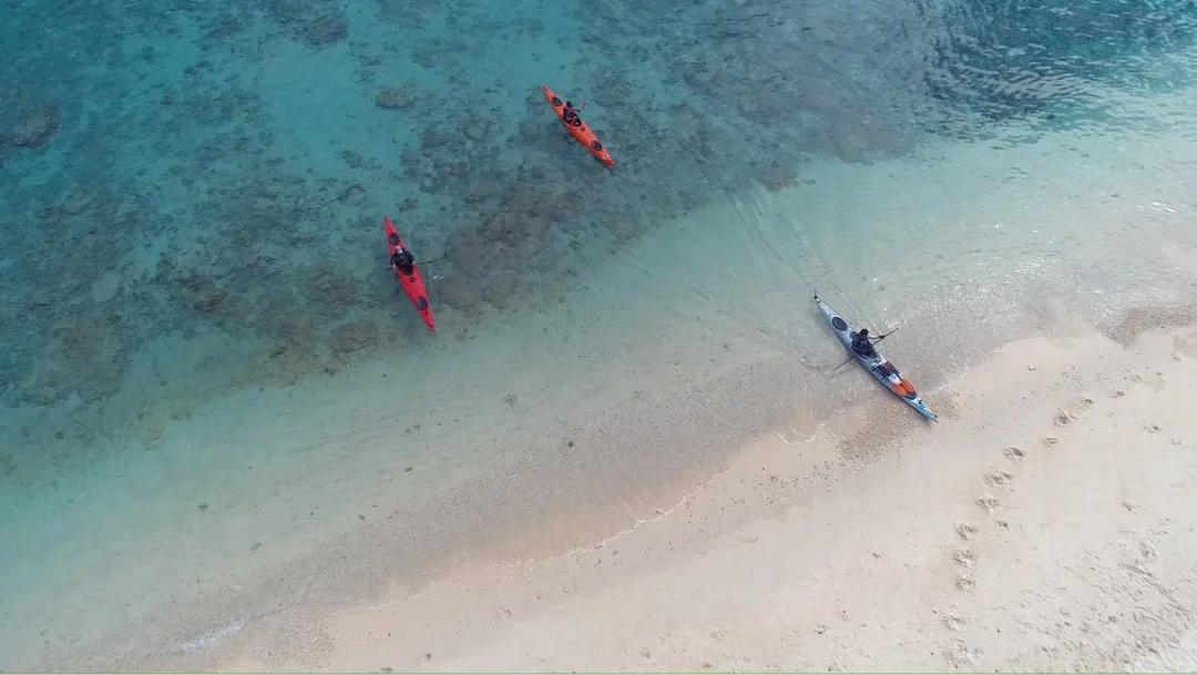 2020辉戈皮划艇环岛海划之旅,蜈支洲岛玩皮划艇