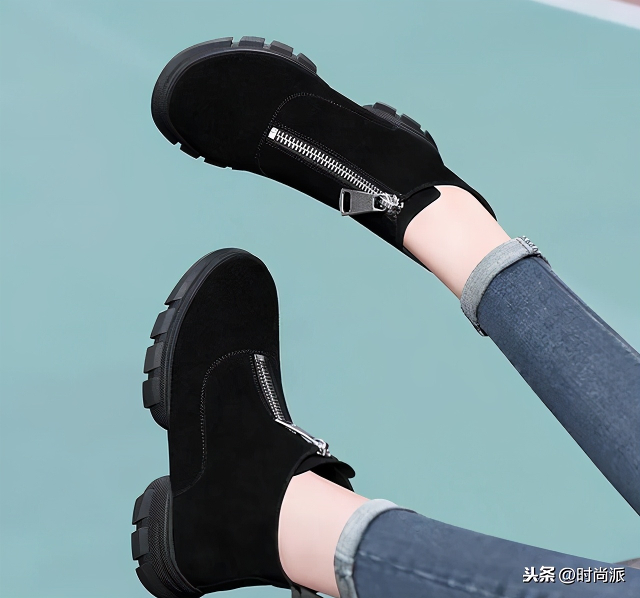 女人再怕冷,也不要穿皮靴,穿这款女鞋+暖暖裤,秋冬天也很美