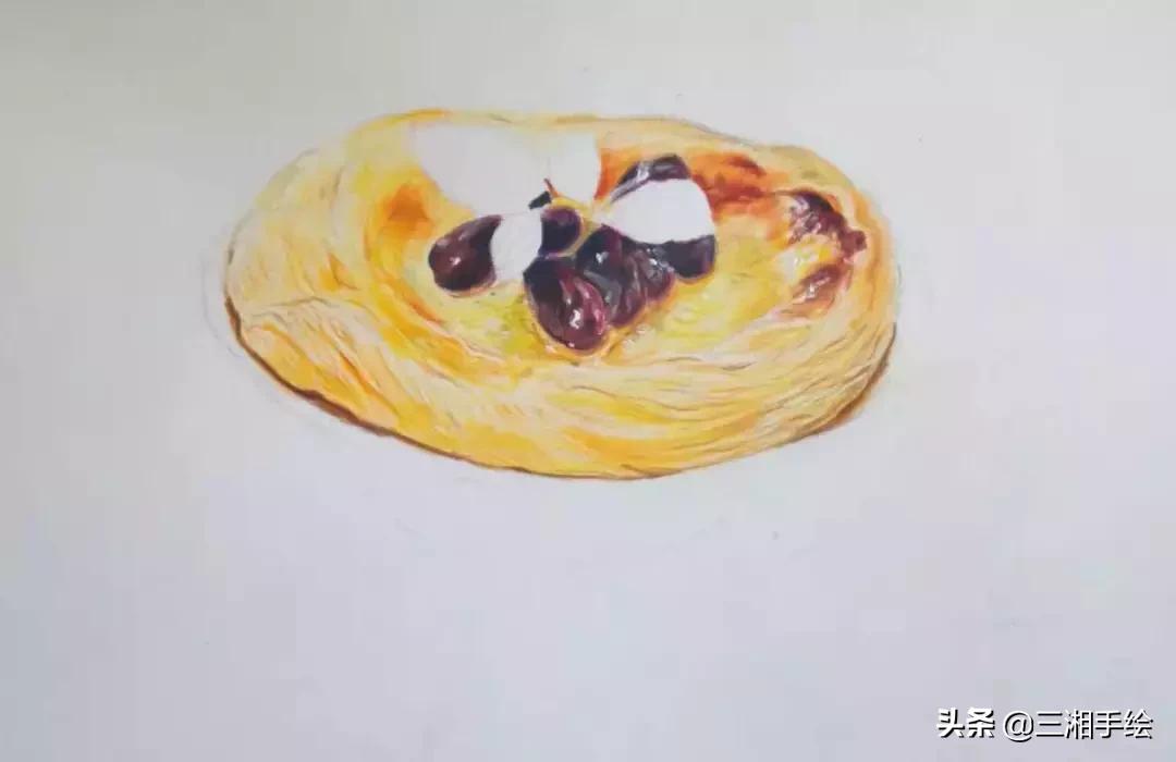 彩铅蛋挞教程,唯美食不可辜负