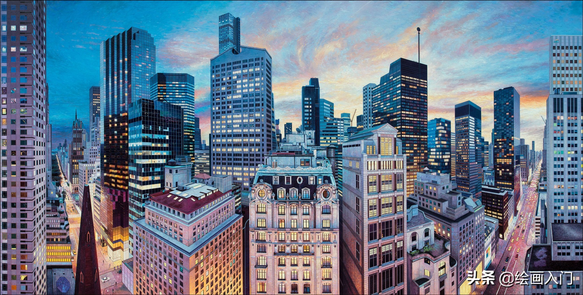 人肉相机艺术家，用最传统的方式绘制超写实风格城市风景，惊人