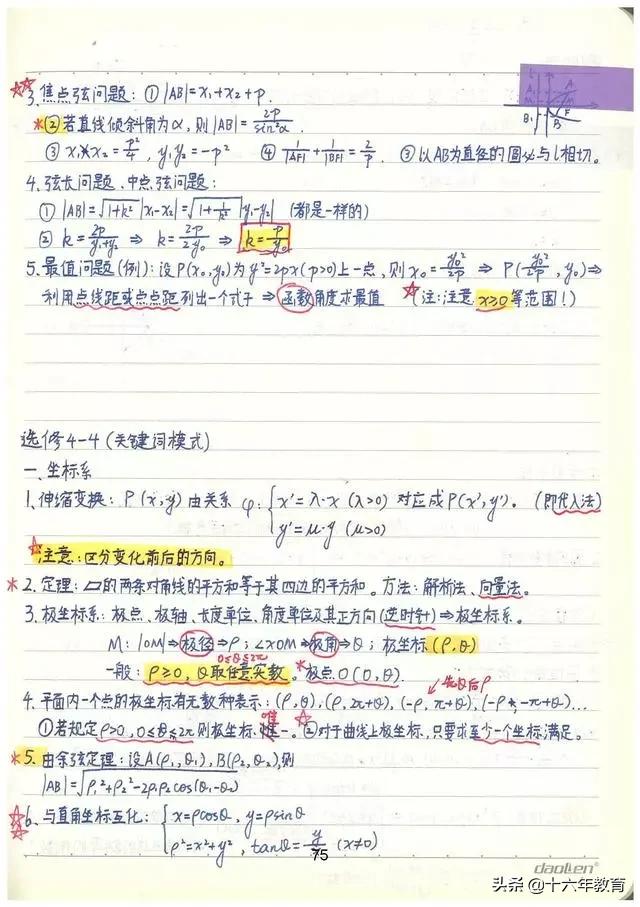 高考数学90分必会知识点,高考数学150学霸的笔记和归纳
