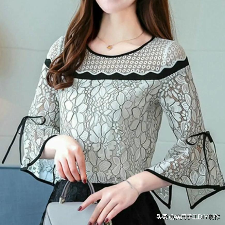 布艺花边造型手工,贝彩布艺落肩袖连衣裙裁剪教程