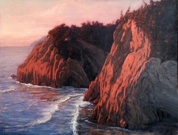 光感特别强的油画风景作品,厚重浓艳的油画风景很浪漫很美