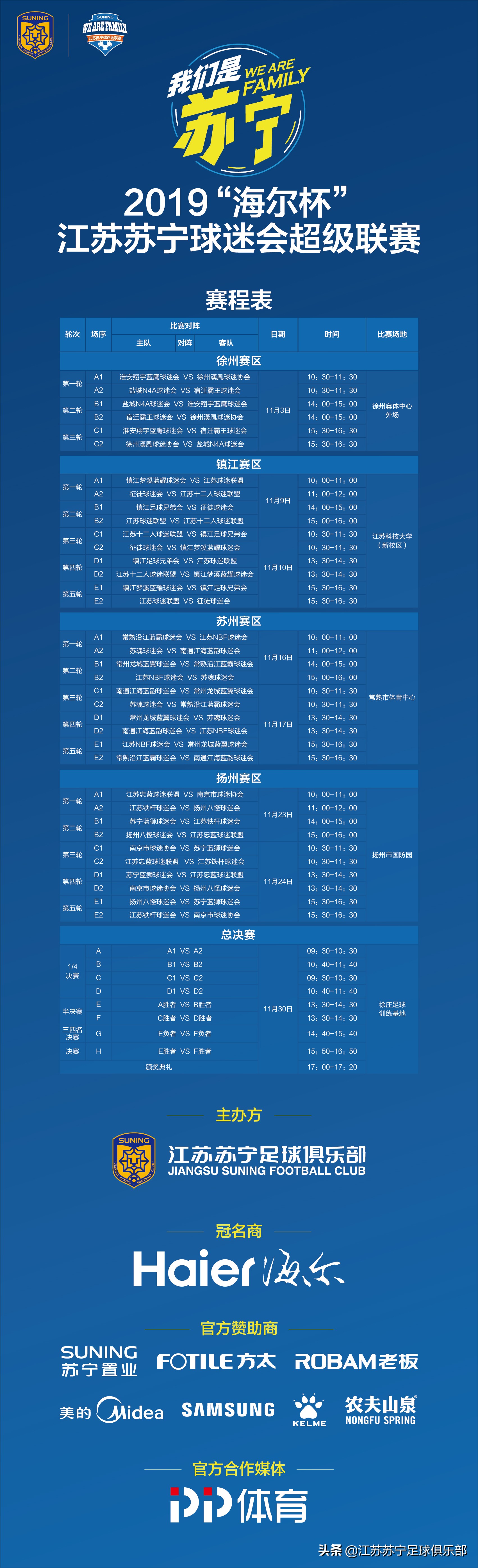 来了来了！2019“海尔杯”江苏苏宁球迷会超级联赛本周日拉开战幕