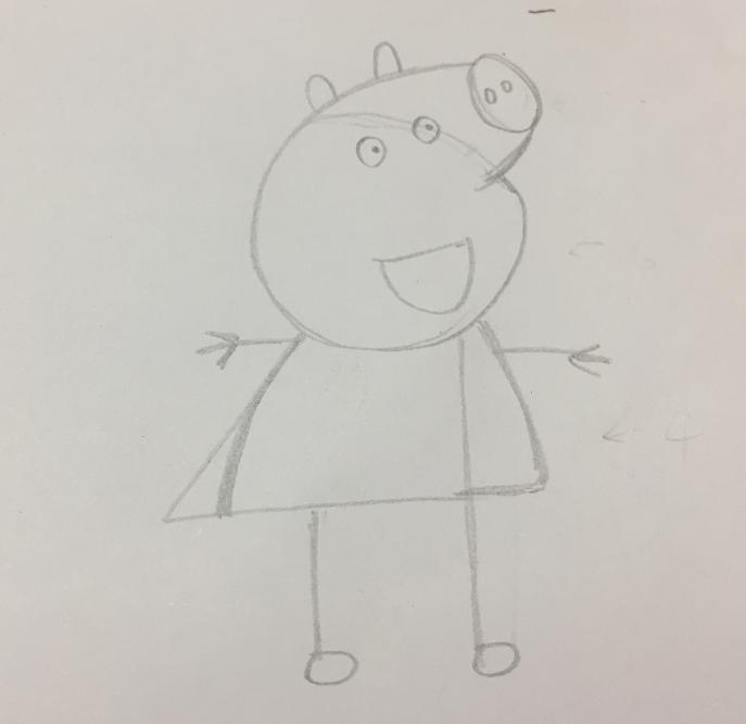 用小猪佩奇画0到9,10秒学会画小猪佩奇