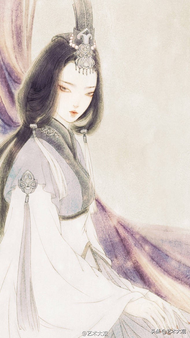 古风插画师画的古风人物,古风美人手绘动漫