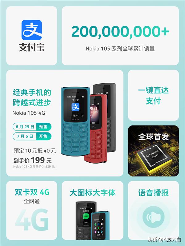 诺基亚发布新功能机,诺基亚4g能扫码的功能机