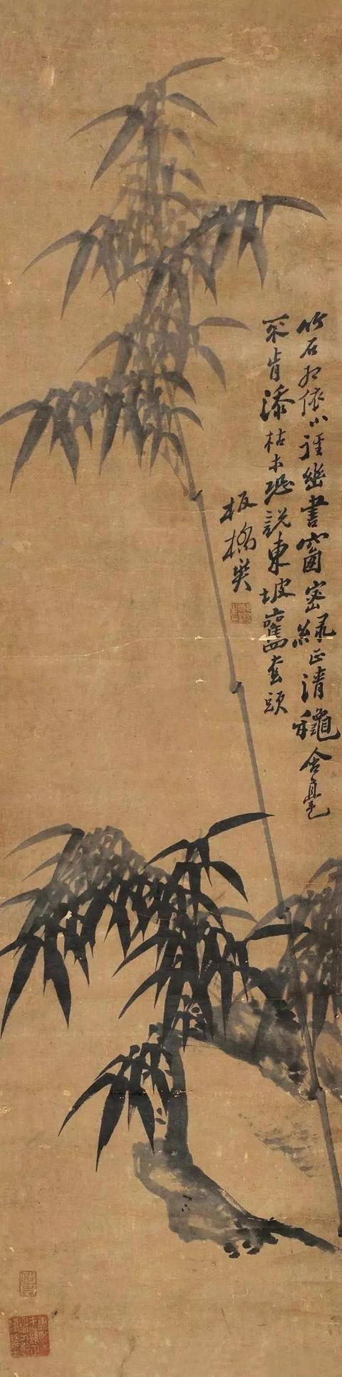 郑板桥听竹图高清大图,郑板桥竹子画欣赏三百字