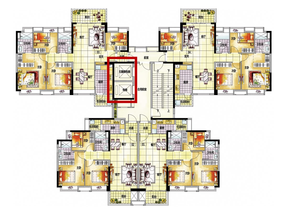 中间带连廊户型采光怎么样,带连廊的南北通透的中户型怎么样