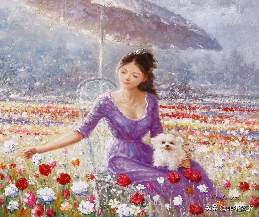 韩国画家朱世柱的作品非常出色，温暖、音乐和神秘