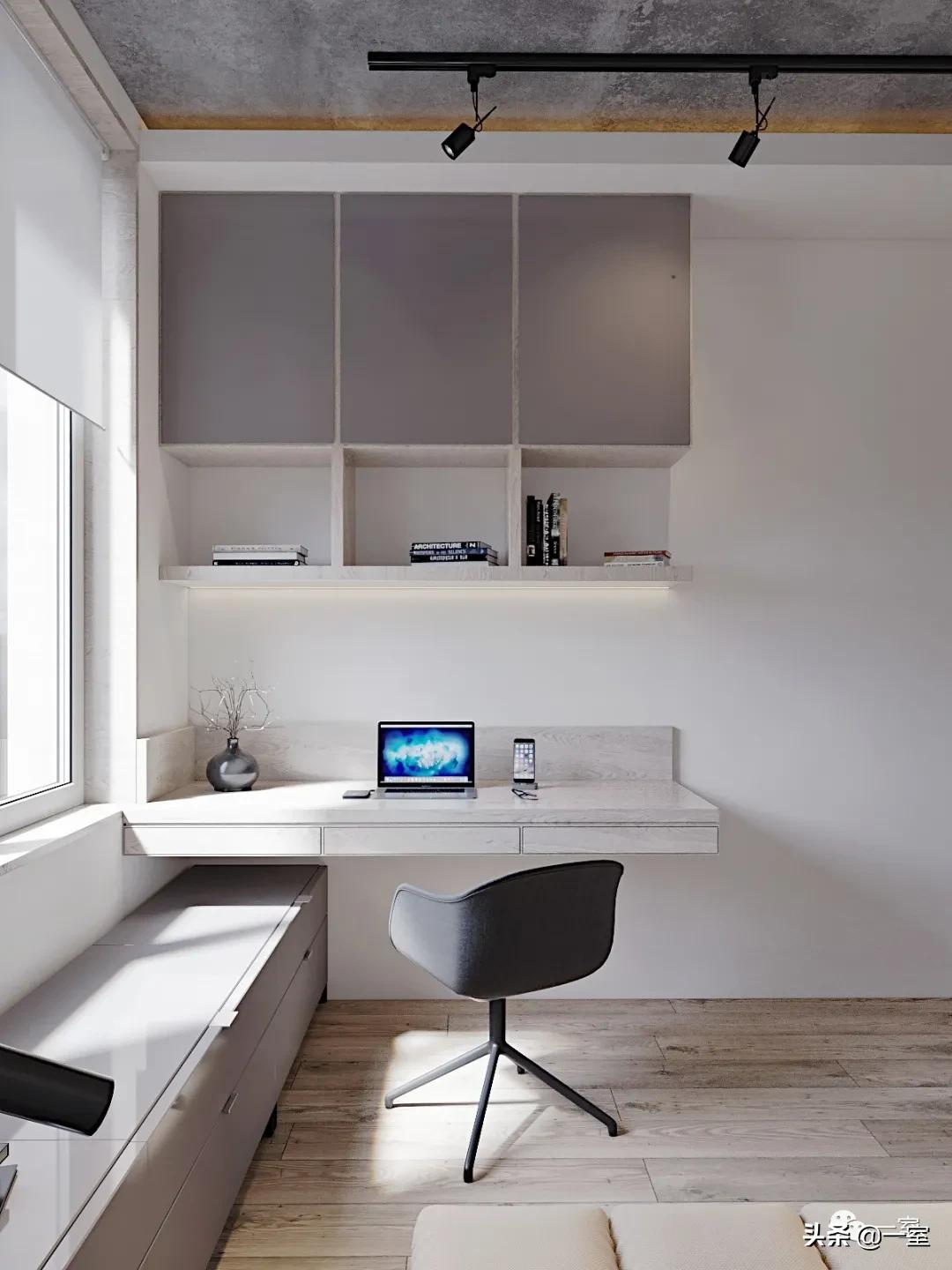 餐厅书房一体设计,书房客房一体设计