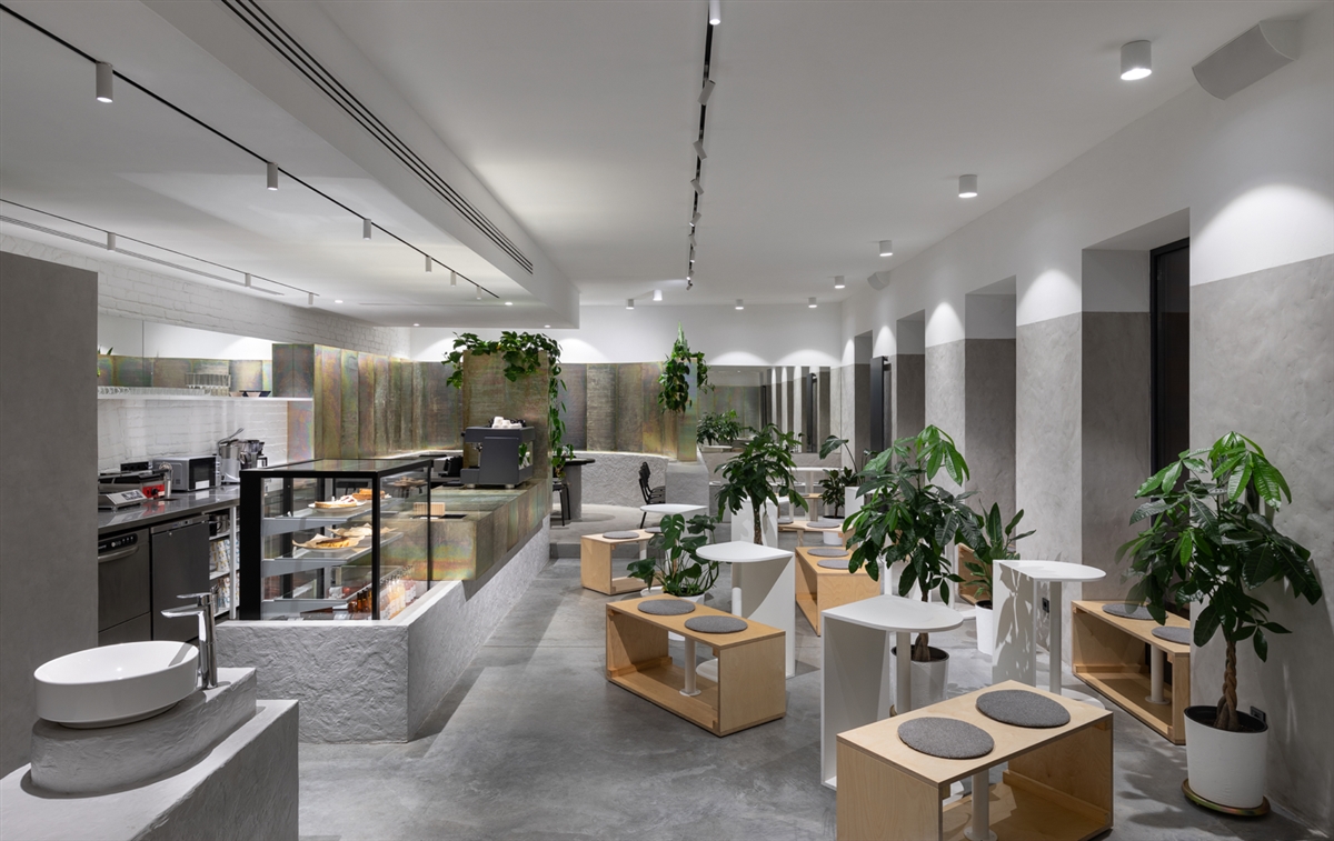 长型咖啡厅设计,弧形咖啡厅设计案例