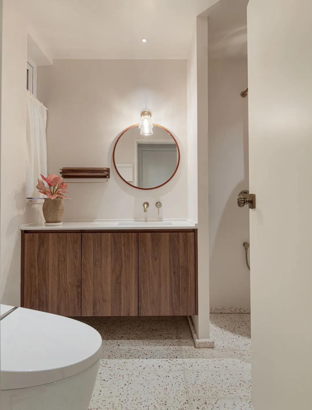 西安母女的111㎡三室暗房,拱形门、水磨石,超强储物力