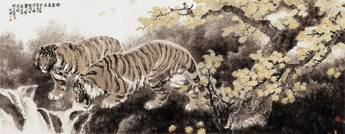 他笔下的虎充满了人的柔情与善意