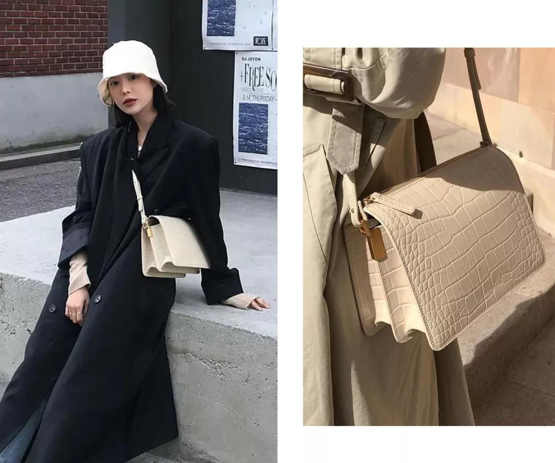 轻奢鳄鱼皮斜挎包,包包单肩包高级感腋下鳄鱼皮