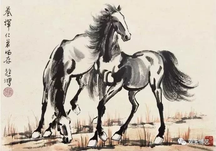 价值千万徐悲鸿字画去鉴定,徐悲鸿工笔画马真迹