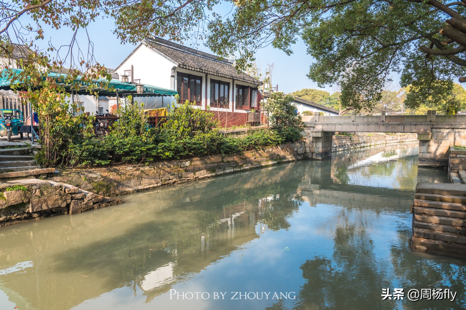 同里梦里水乡全景,同里古镇清晨视频