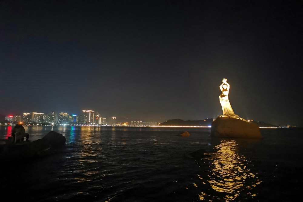 珠海日月贝歌剧院国庆节夜景视频,珠海晚上夜景最漂亮的地方