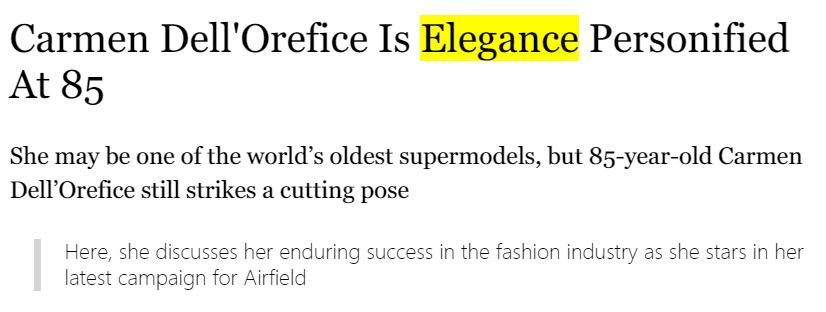 92岁银发超模图片,世界上最老超模97岁开始大红大紫