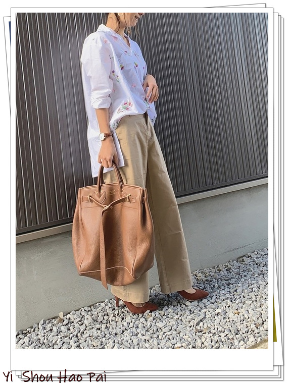 米色裤子怎么搭好看女装,慵懒风米色裤子怎么搭