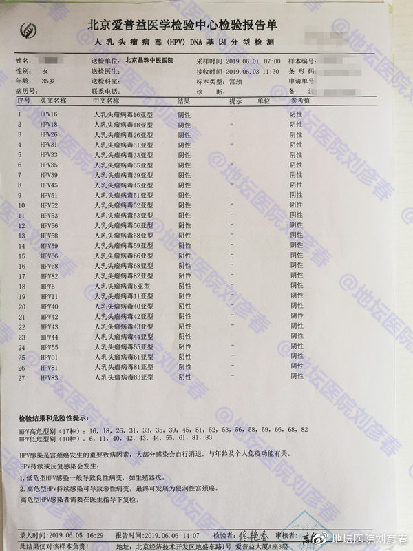 女，35岁，CIN2级，姑娘们，还以为宫颈癌离你们很远吗？