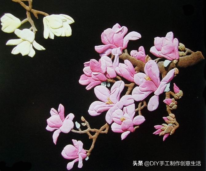 布艺diy拼布图案贴画,布画diy手工制作大全