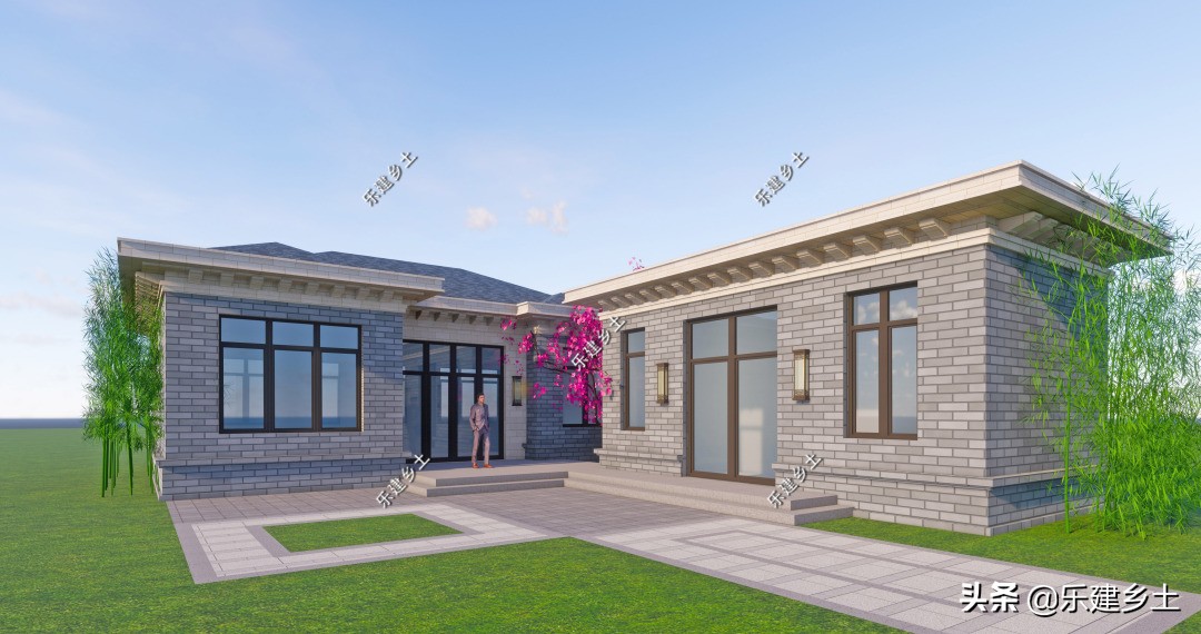 河间市两层新中式别墅,河间1000万别墅