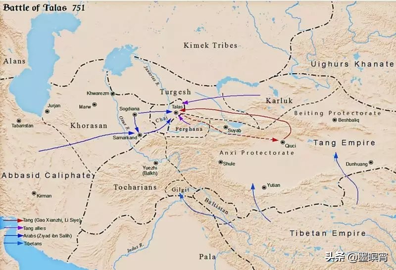 高仙芝的怛罗斯之战对后世的影响,高仙芝怛罗斯之战行军路线