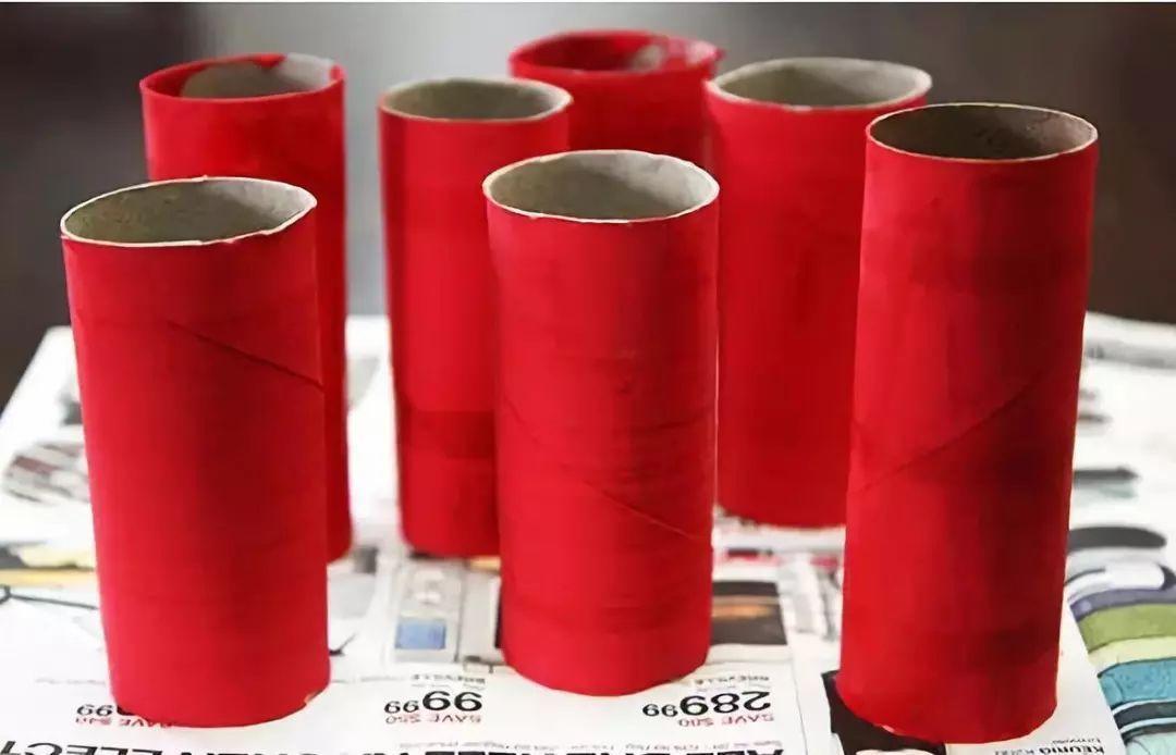 元旦节手工纸灯笼鞭炮,元旦手工立体鞭炮