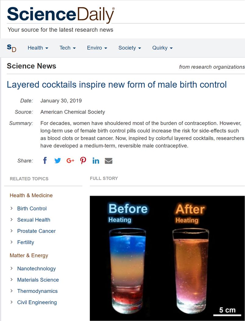 男性避孕药研发团队,男性避孕药研制