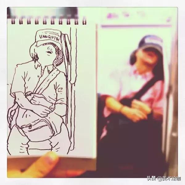 速写简单手绘稿,别人的速写本