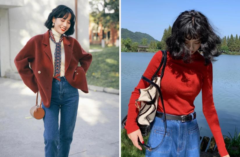 中国红穿搭,衣品好的女人都这样穿