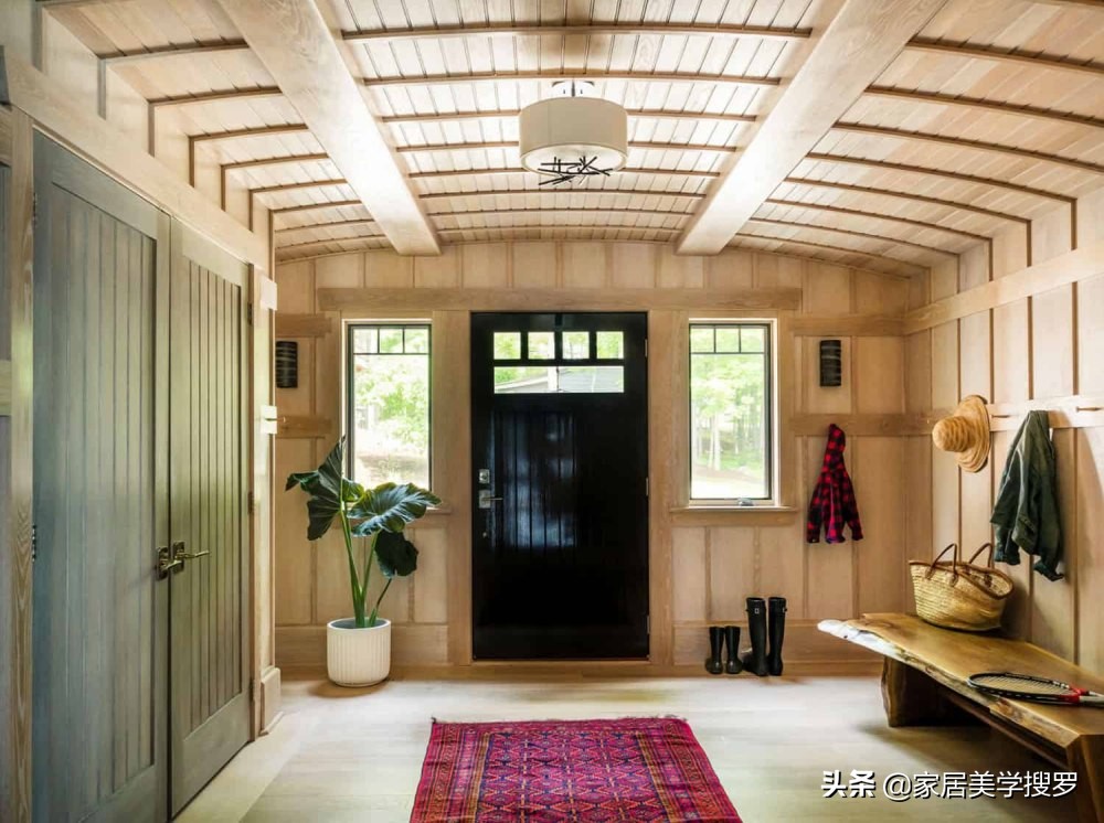 红橡木楼梯别墅,橡木楼梯踏步别墅