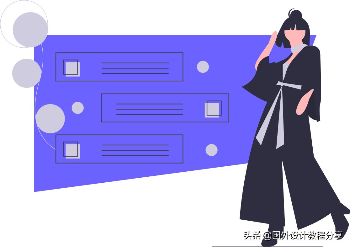 扁平矢量插画色彩教程,扁平矢量家具插画