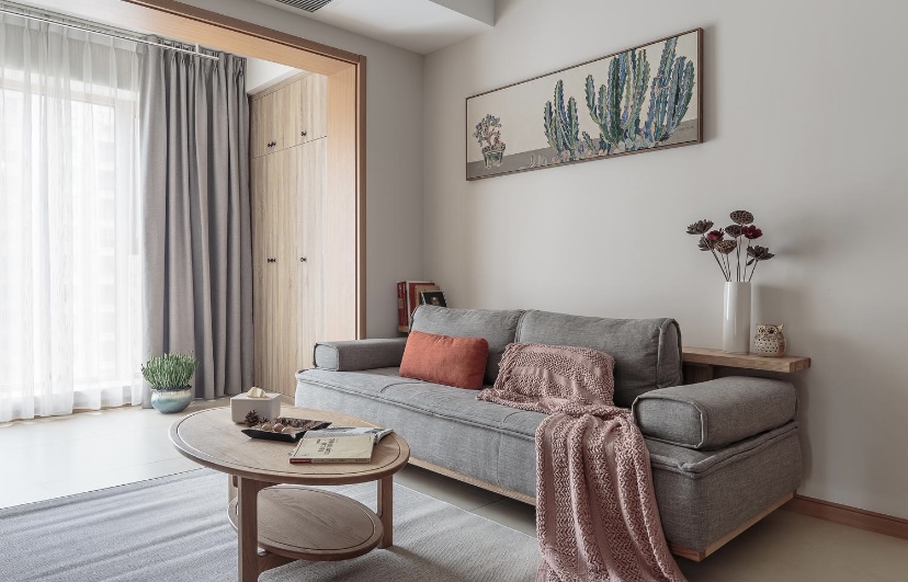 88平原木风格装修效果图,日式简约原木风院子