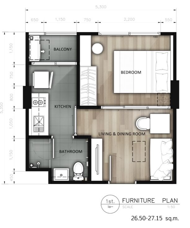 曼谷30平小户型公寓,曼谷总价25万的公寓