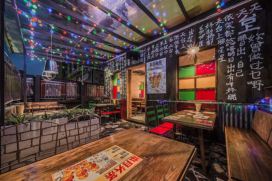 独栋烤肉店装修设计案例,金水区烧烤店装修设计公司