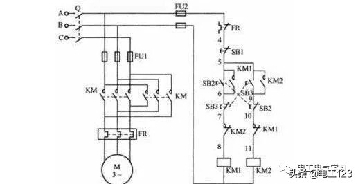电机正反转控制线路原理,220v电机正反转原理