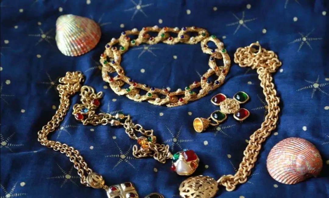 chanel香奈儿中古项链,中古饰品vintage香奈儿